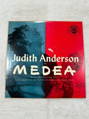 Judith Anderson Medea 1953 LP Vinyl 33RPM Decca DLP 9000 Euripides Adaptation